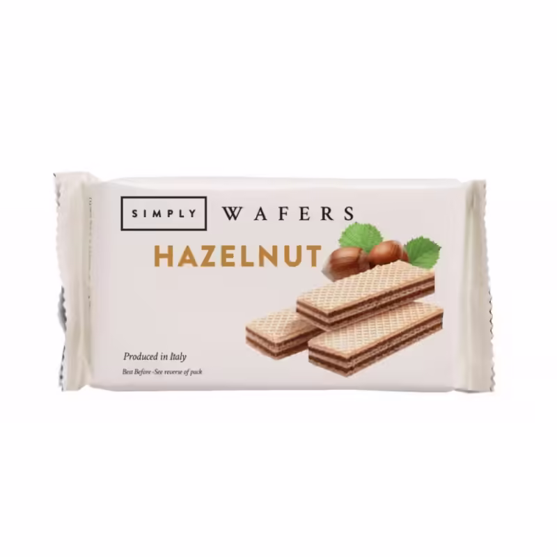Simply Italiensk Vaffelkjeks - Hasselnøtt - 20 x 45G