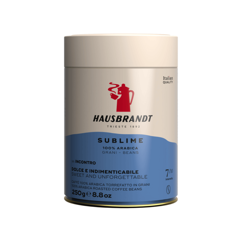 Roasted Coffee Beans Sublime 100% Arabica 250g Tin / Ristede kaffebønner Sublime 100% Arabica 250g boks - Hausbrandt