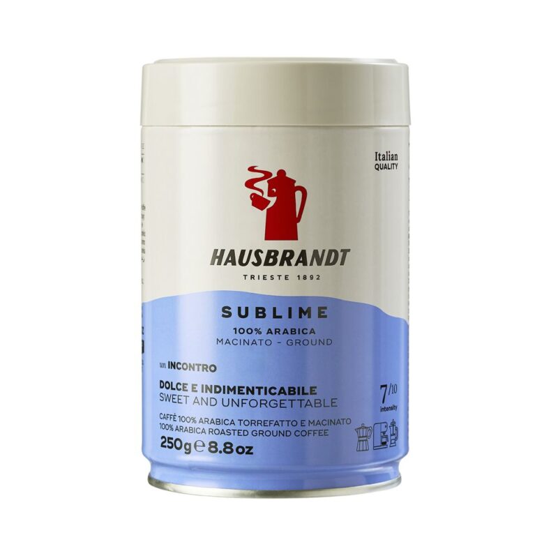 Roasted Coffee Beans Sublime 100% Arabica 250g Tin / Ristede kaffebønner Sublime 100% Arabica 250g boks - Hausbrandt